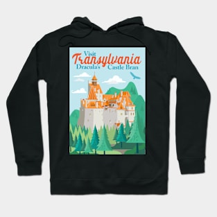 Travel Poster Transylvania, Bran castle, Dracula 1 Hoodie